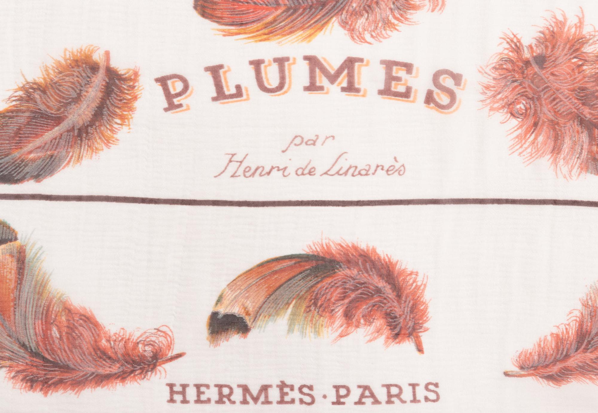 Four Hermès 140cm Silk Chiffon Scarves