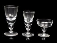 A Group of Steuben Colorless Glass Stemware