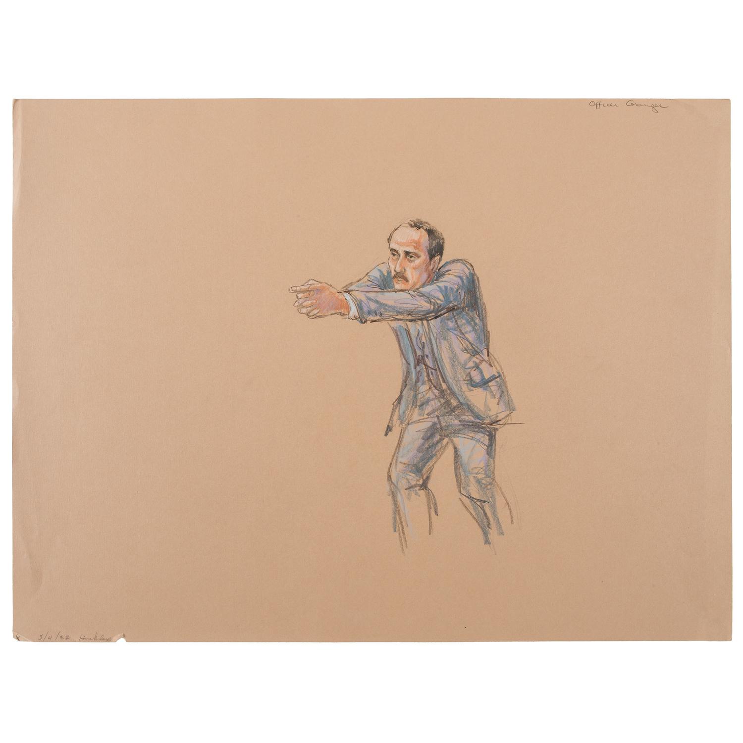 Joan Andrew, Washington Post and CNN Sketch Artist, 24 Original Sketches Documenting the Trial of John Hinckley, Jr., For his Attempted Assassination of Ronald Reagan