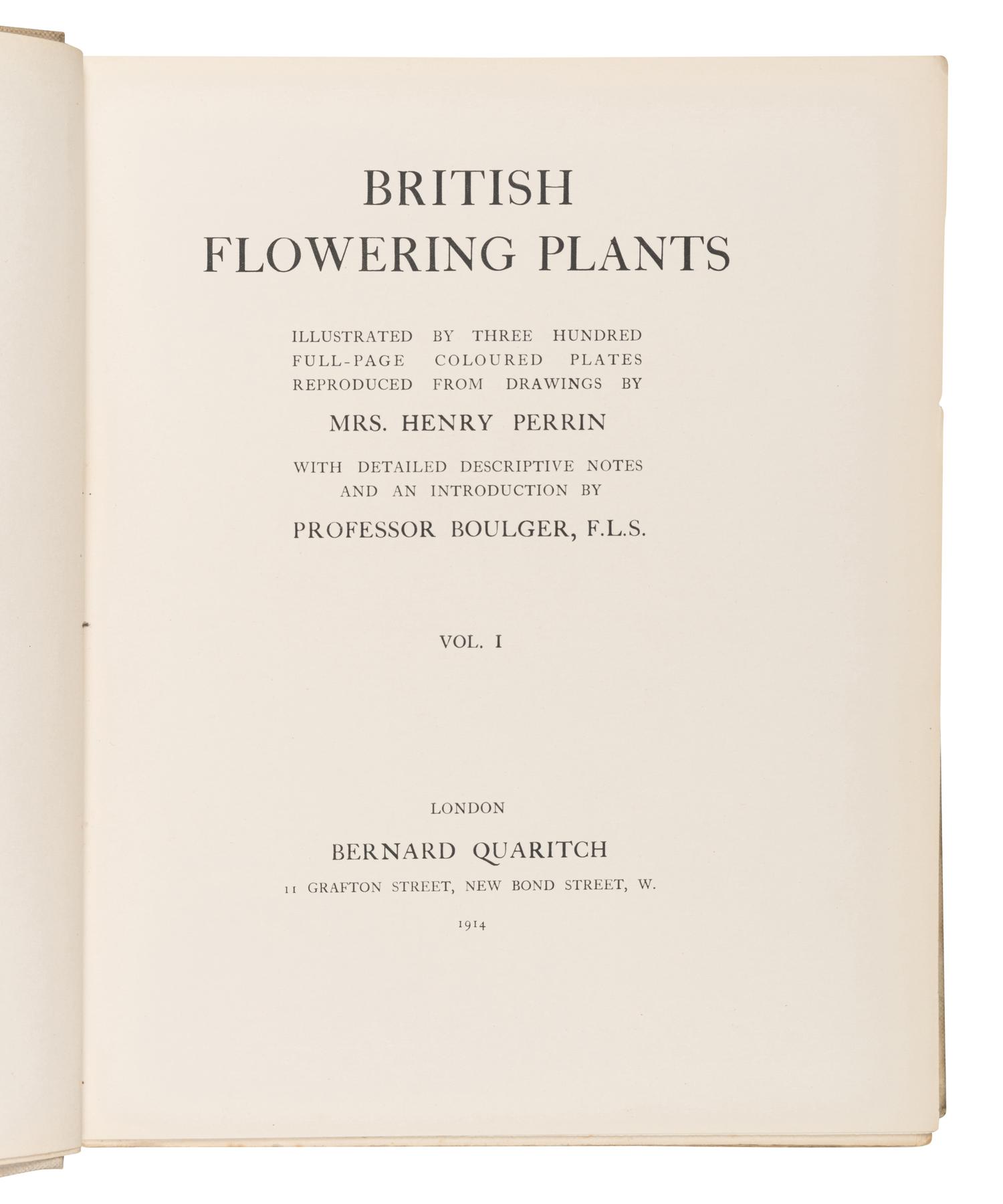 [BRITISH FLORA & FAUNA]. A group of 5 works, comprising: