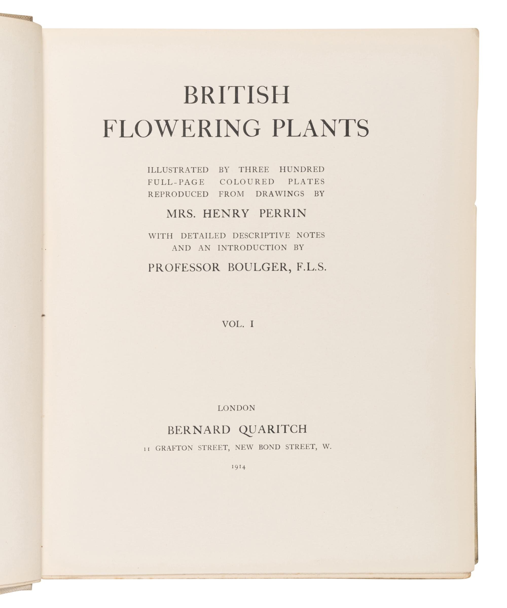 [BRITISH FLORA & FAUNA]. A group of 5 works, comprising: