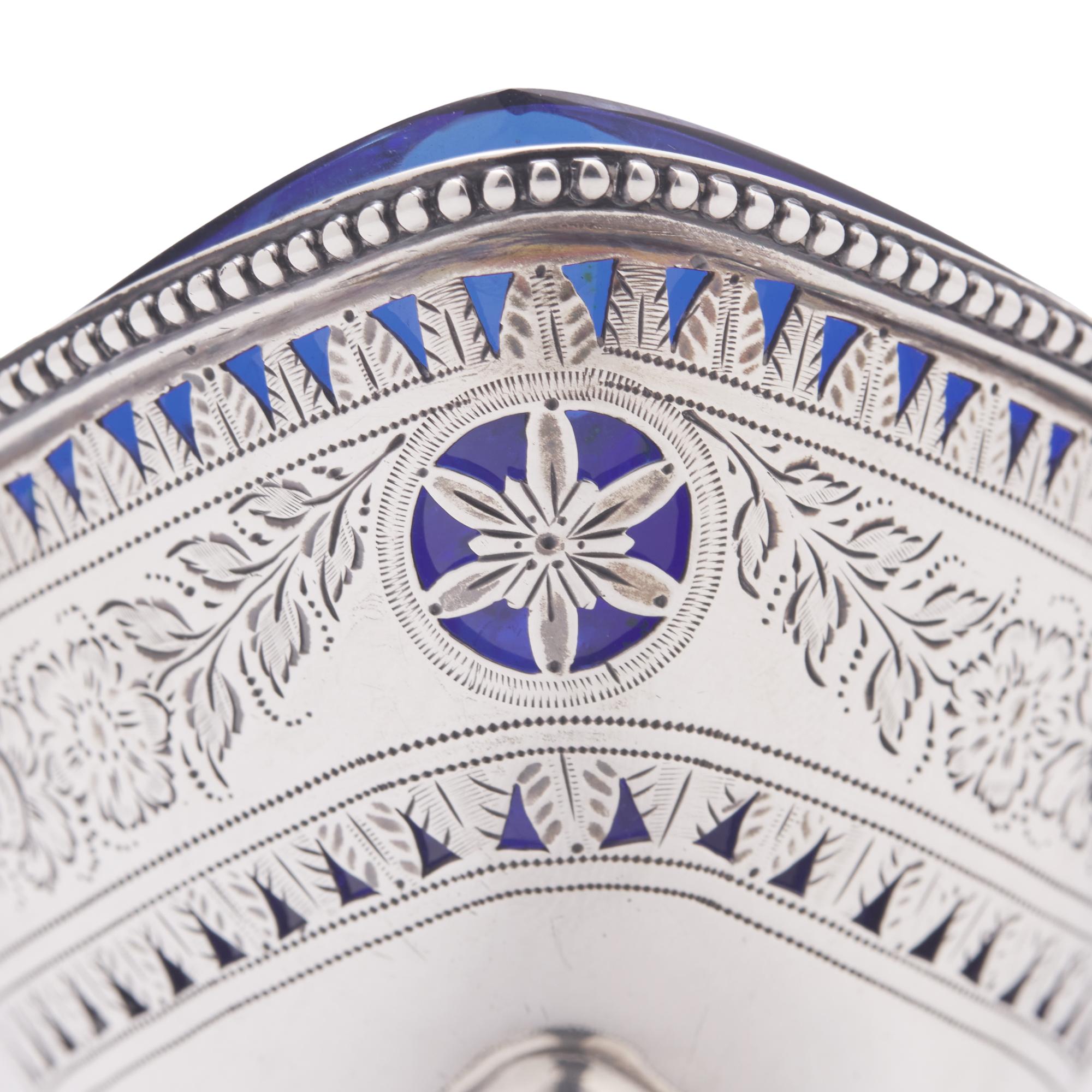 A Set of Four George III Pierced Silver Salt Cellars