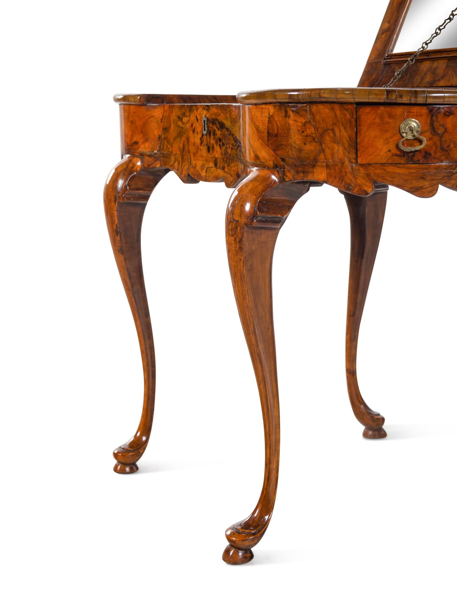 A Dutch Olivewood Veneered Dressing Table