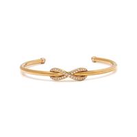 TIFFANY & CO., YELLOW GOLD AND DIAMOND 'INFINITY' CUFF BRACELET