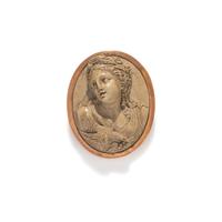 LAVA CAMEO BROOCH