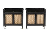 A Pair of Louis XVI Style Ebonized Cabinets
