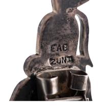 Silver and Mosaic Inlay Fire God Katsina Bolo Slide, with Stand