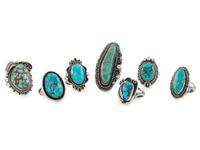 Southwestern-Style Silver and Turquoise Rings