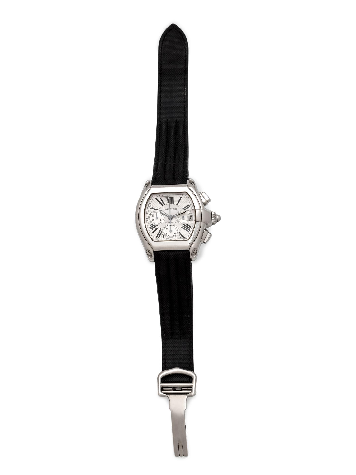 Cartier, Stainless Steel Ref. 2618 'Roadster' Chronograph Wristwatch