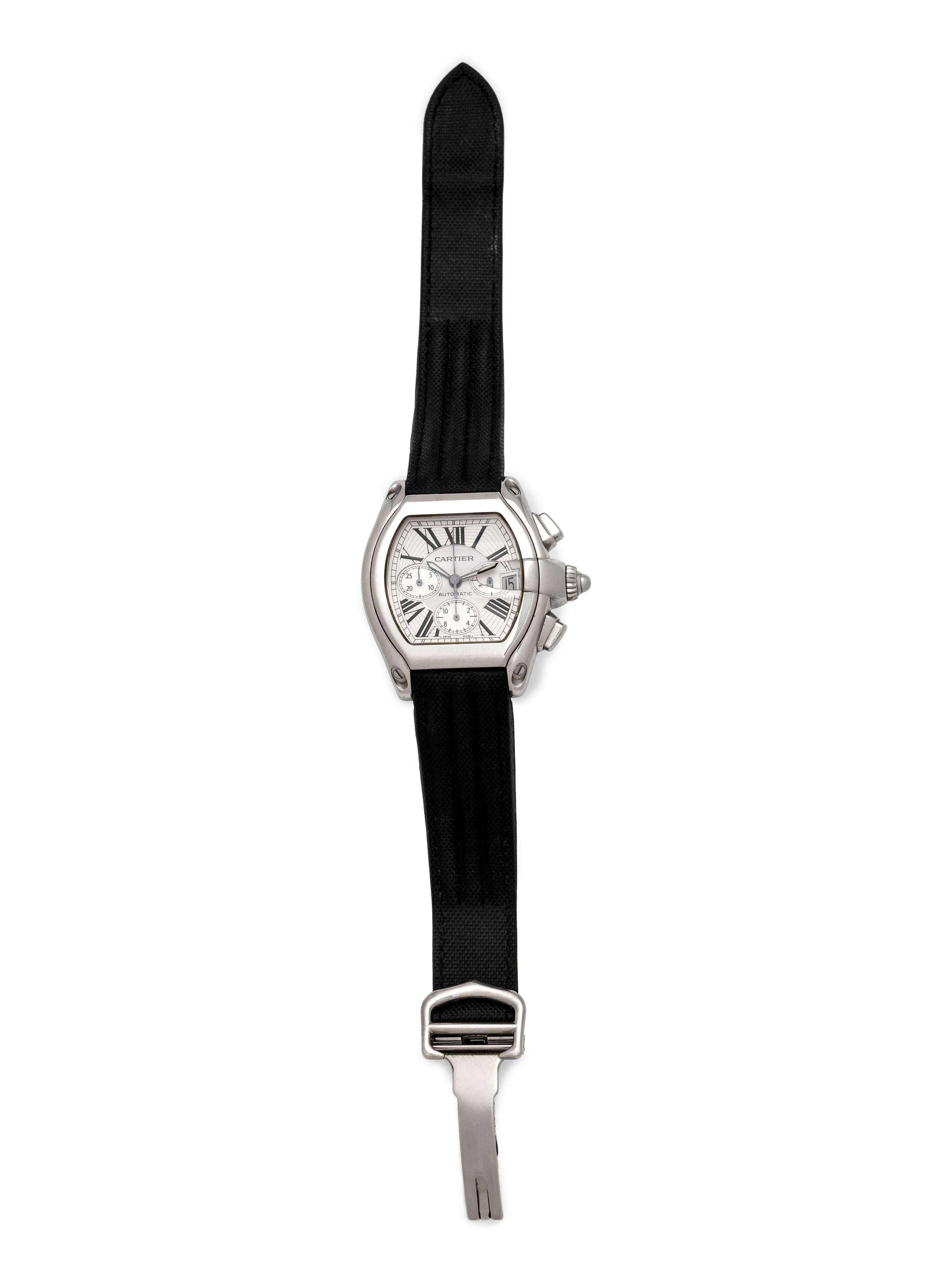 Cartier, Stainless Steel Ref. 2618 'Roadster' Chronograph Wristwatch