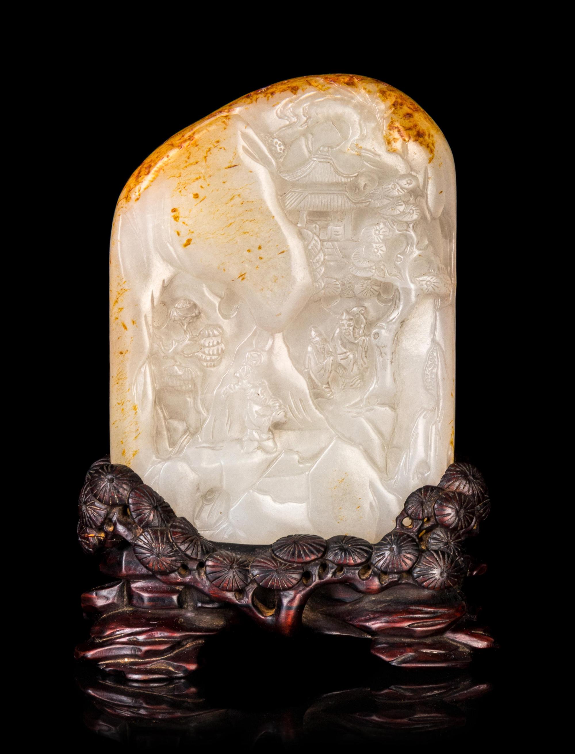 A Carved Jade Boulder