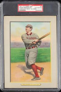 A 1911 T3 Turkey Red Cabinets Roger Bresnahan Baseball Card (PSA Authentic) Checklist Back