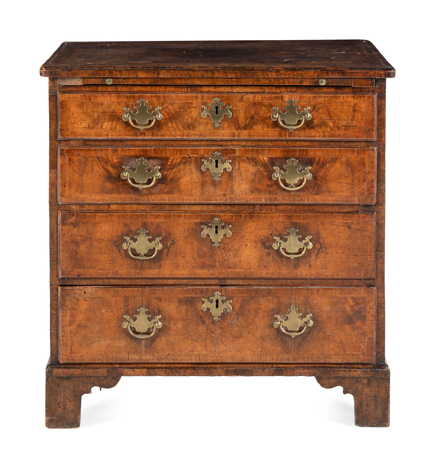 A George II Walnut Chest of Drawers