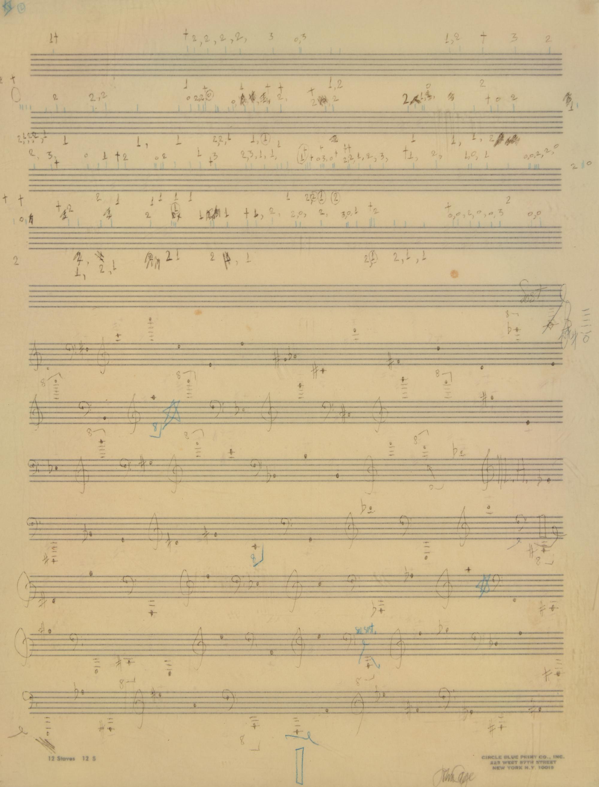 Études Australes , Piano Solo, Book II, Transcripts to Musical Staves XV, No. 2 , 1974-75