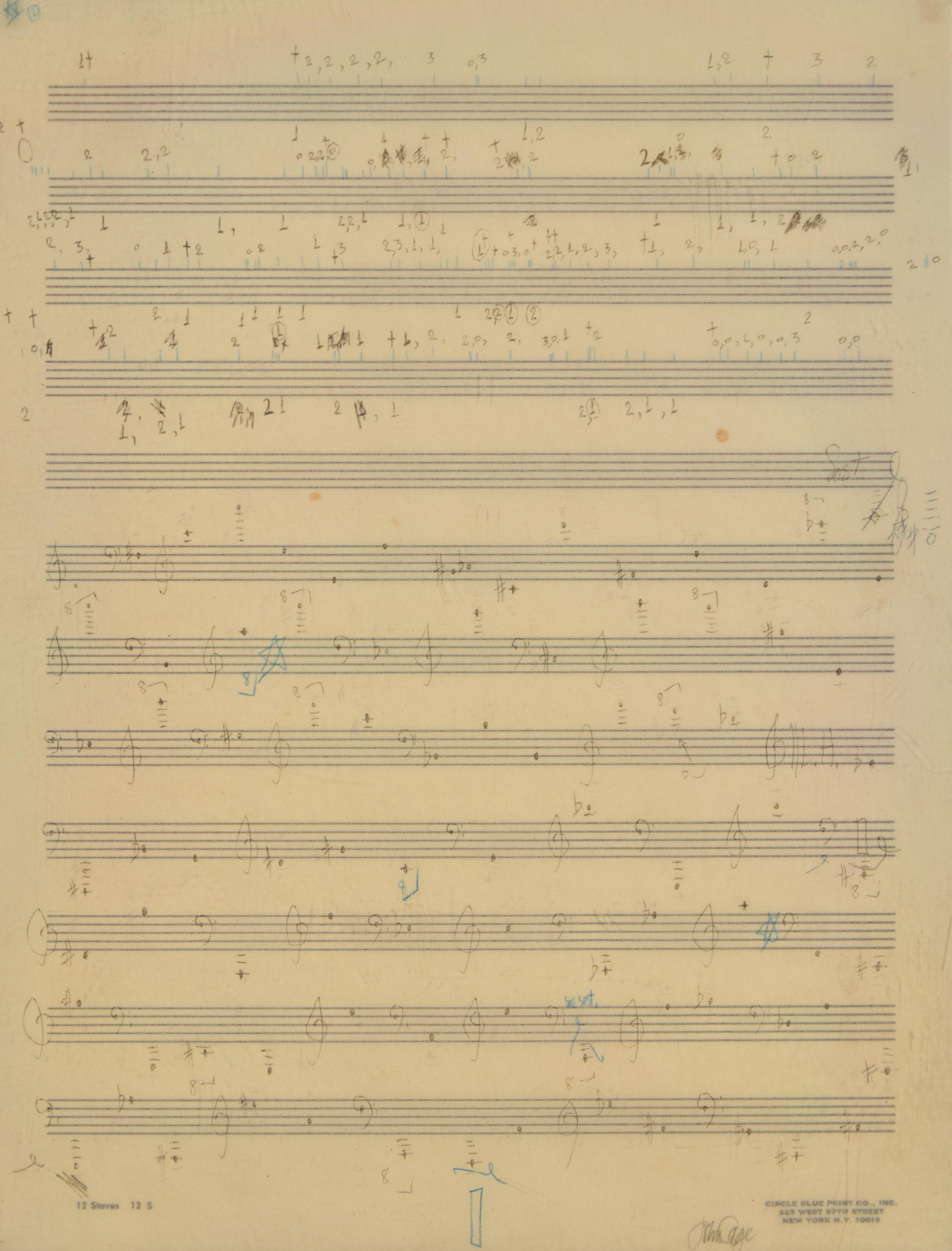 Études Australes , Piano Solo, Book II, Transcripts to Musical Staves XV, No. 2 , 1974-75