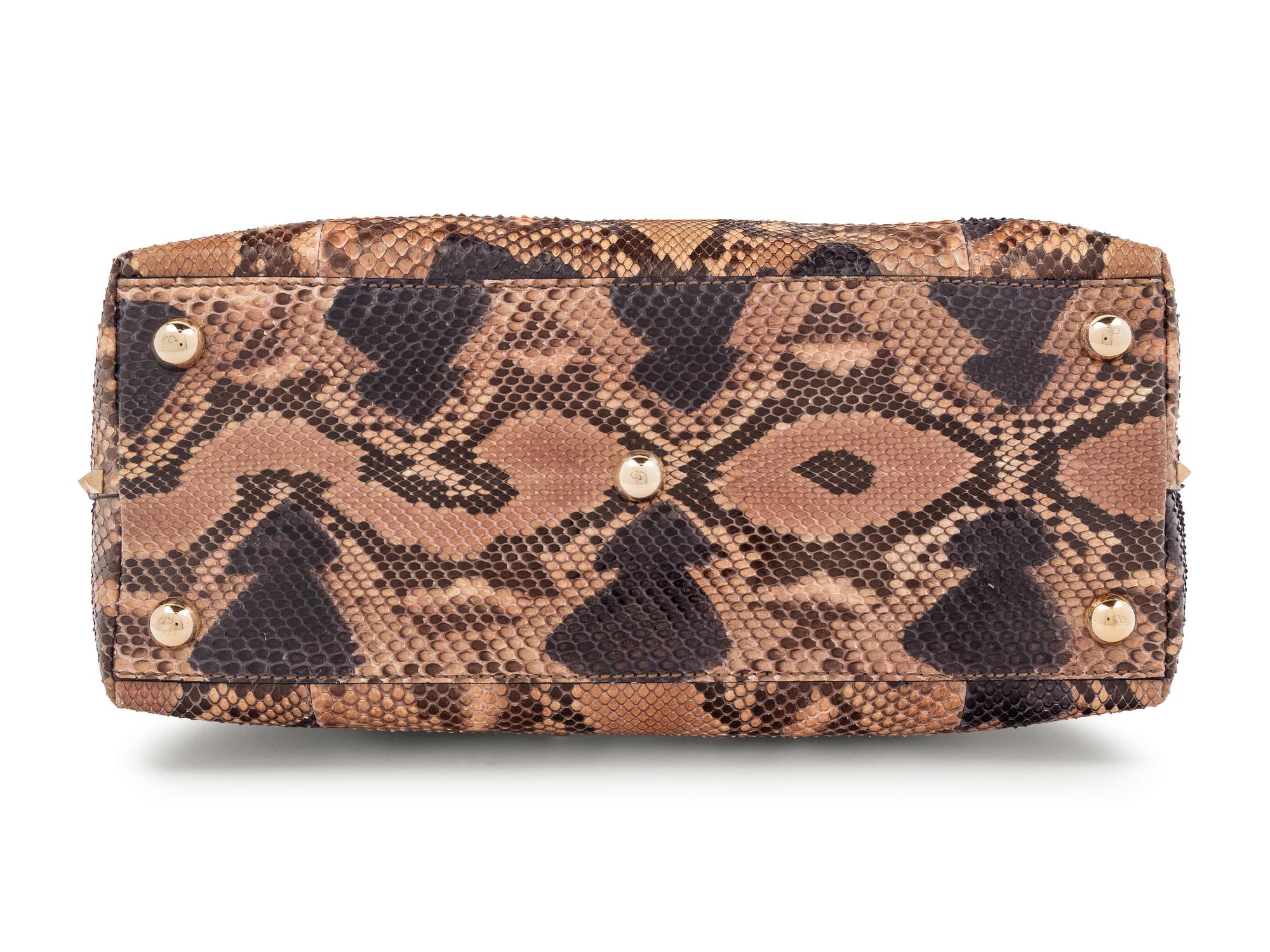 Valentino Brown Snakeskin Bag, 2000s