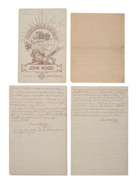 [CIVIL WAR]. Archive of material related to artist and Civil War soldier Conrad Freitag, highlighted by original sketch of Winfield Scott Hancock, correspondence, and cabinet card of the artist.