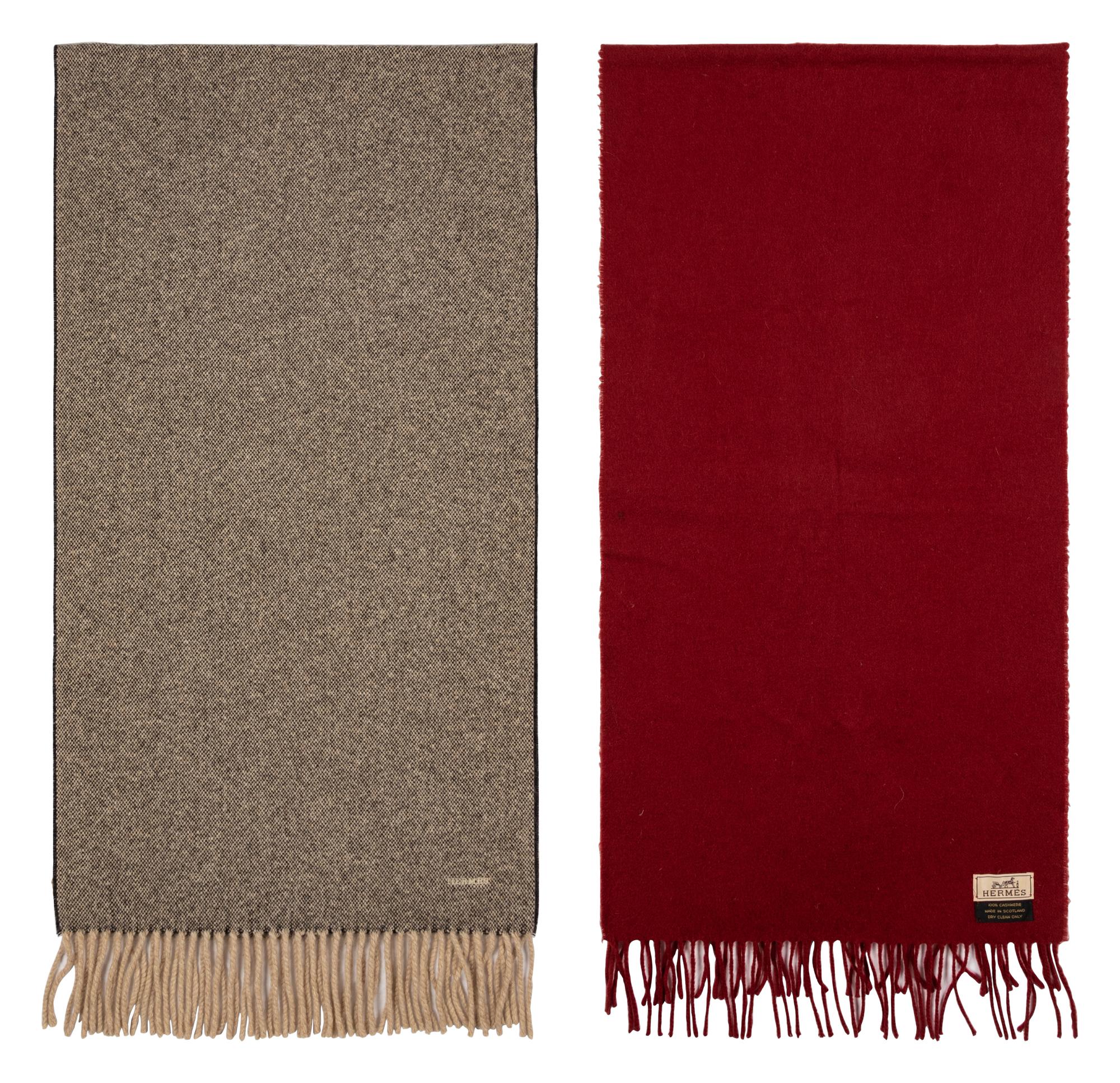 Two Hermès Cashmere Scarves