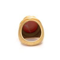 MAZ, YELLOW GOLD AND CORAL RING