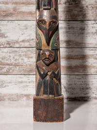 Northwest Coast Polychrome Totem Pole