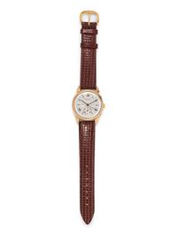 MOVADO, VINTAGE, 18K YELLOW GOLD 'TRIPLE DATE' WRISTWATCH