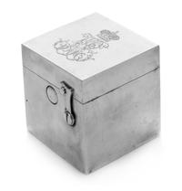 A Russian Silver Inkwell, Karl Albrecht, St. Petersburg, 1884, the lid worked to show a coronet above an engraved monogram.