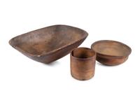Two Bread Bowls and a 1/2 Gallon Bentwood Container