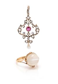 COLLECTION OF GOLD AND GEMSTONE JEWELRY