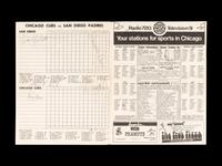 A Group of 12 1960s-70s Chicago Cubs Wrigley Field Signed Autograph Scorecards (Including Ernie Banks, Billy Williams, Fergie Jenkins and Ron Santo)