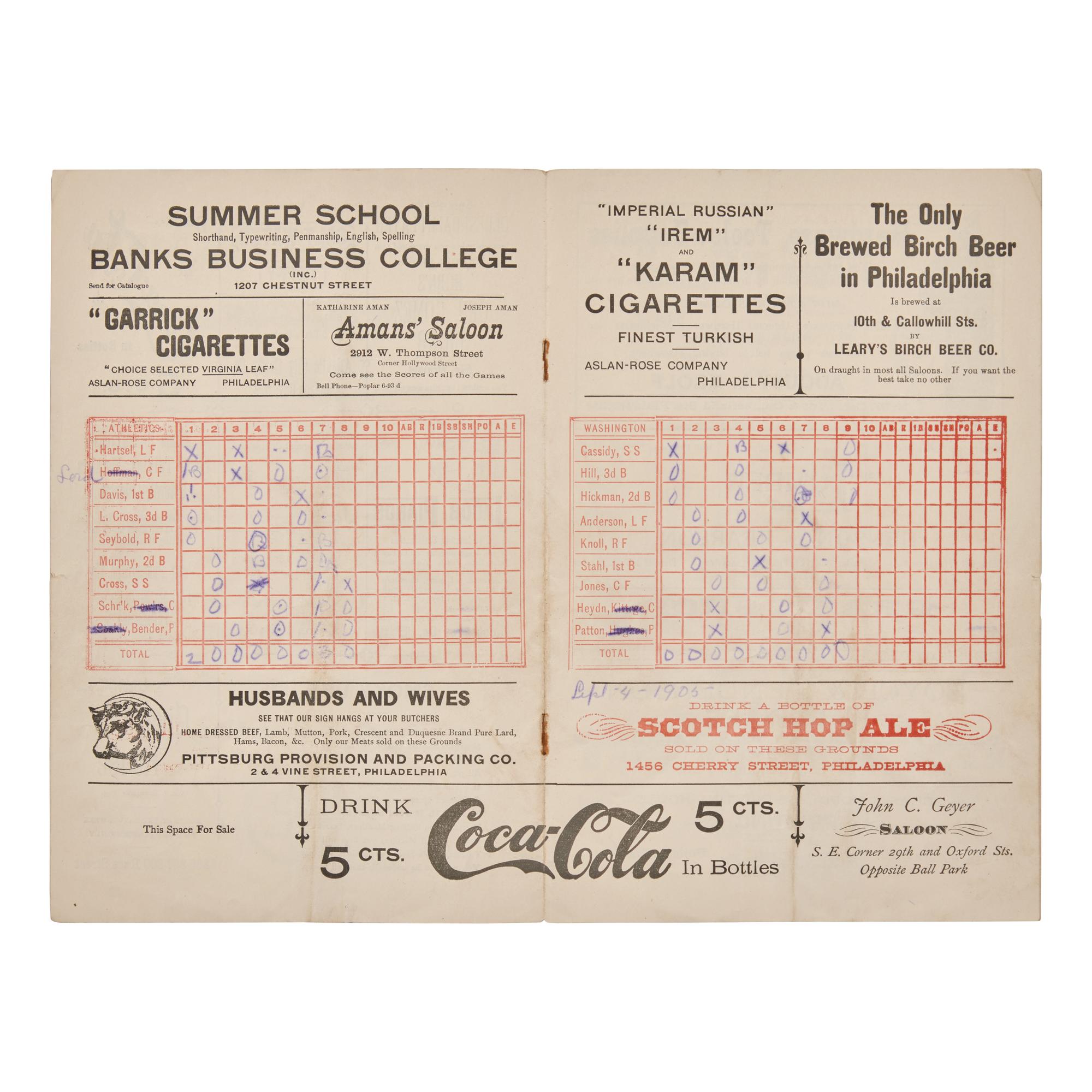 [Baseball] Group of 2 Items Related to Early Philadelphia Baseball