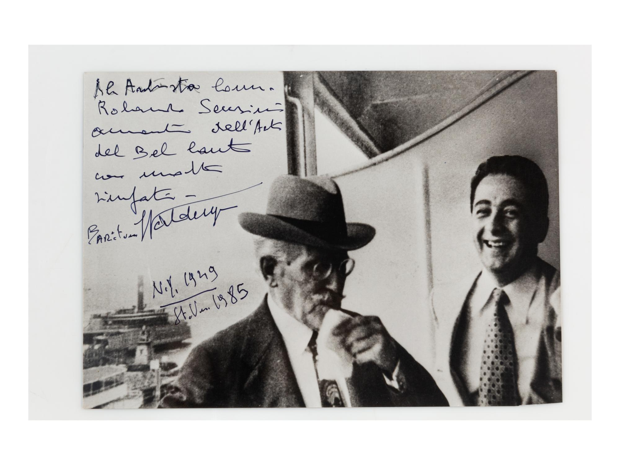 [20TH-CENTURY OPERA SINGERS]. A group of 6 photographs or photographic prints of opera singers from the 1940s, most signed and inscribed, comprising images of: