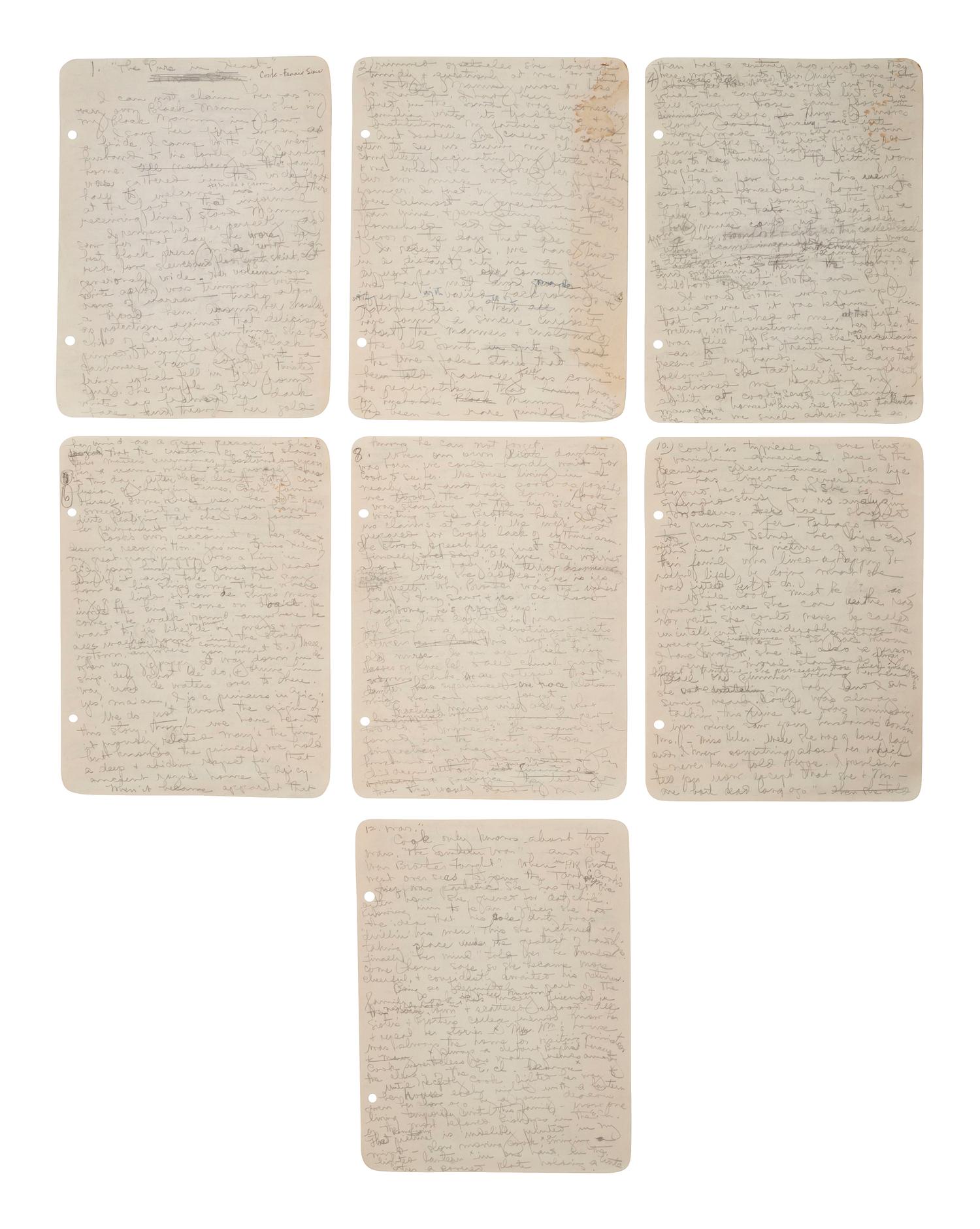 [SLAVERY] -- [RECONSTRUCTION]. Small archive of photographs and documents associated with Fannie "Cook" Sims (ca 1850-1943), a freed woman who worked as a domestic laborer in Chester County, South Carolina.