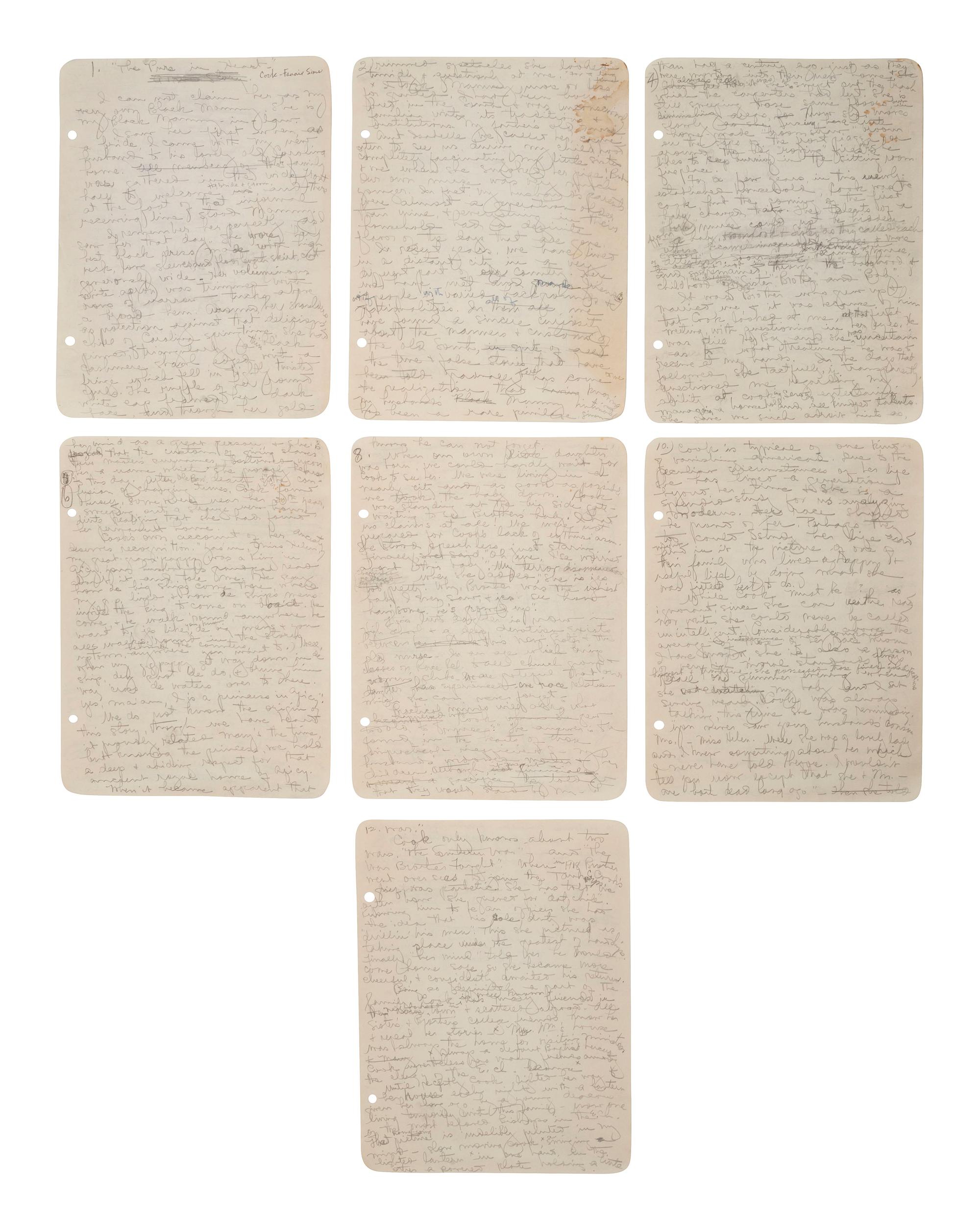[SLAVERY] -- [RECONSTRUCTION]. Small archive of photographs and documents associated with Fannie "Cook" Sims (ca 1850-1943), a freed woman who worked as a domestic laborer in Chester County, South Carolina.