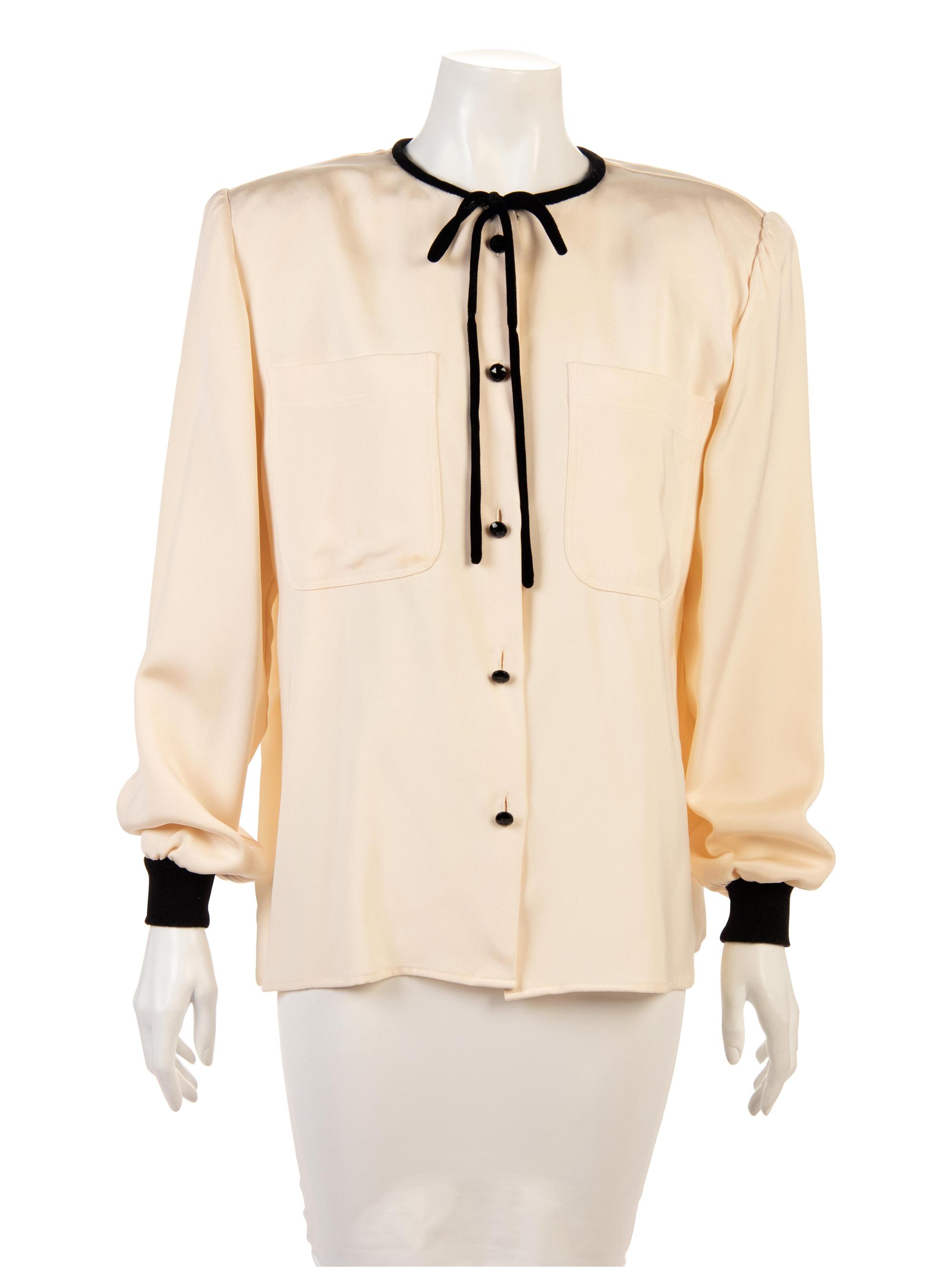 Four Designer Shirts: Two Valentino, One Ungaro, One Hanae Mori, 1980-90s