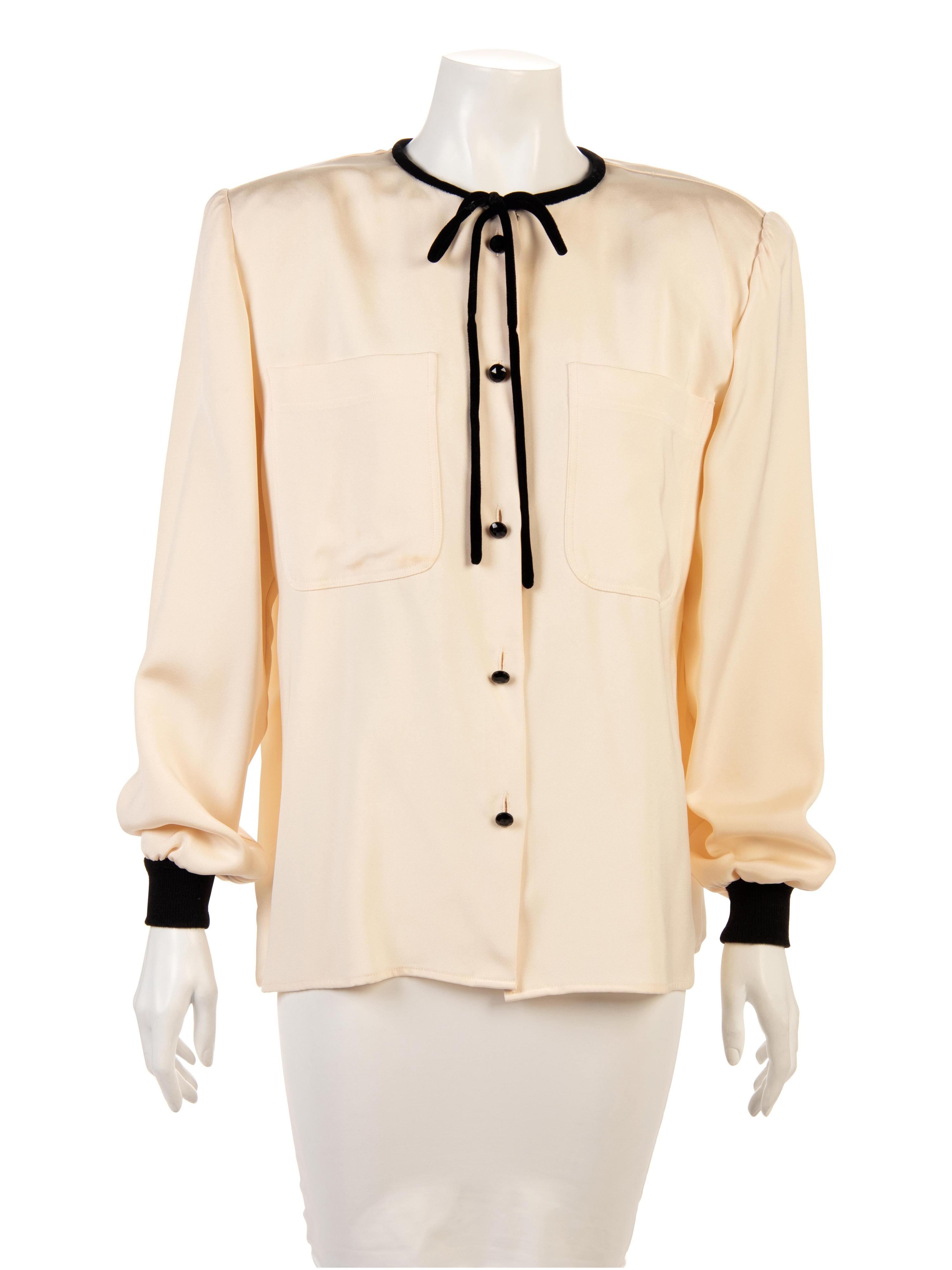 Four Designer Shirts: Two Valentino, One Ungaro, One Hanae Mori, 1980-90s