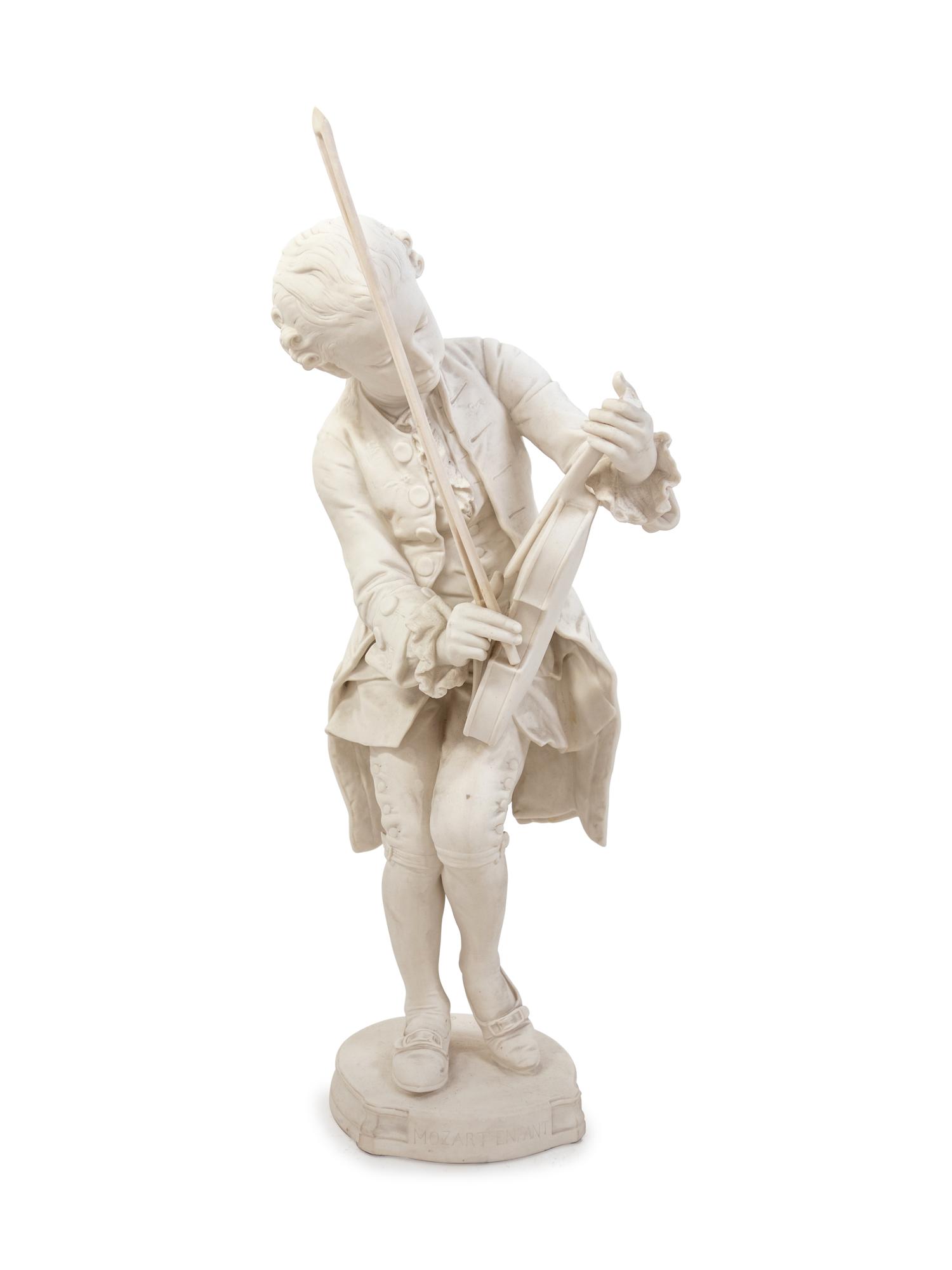 A Sèvres Style Bisque Porcelain Figure of a Young Mozart