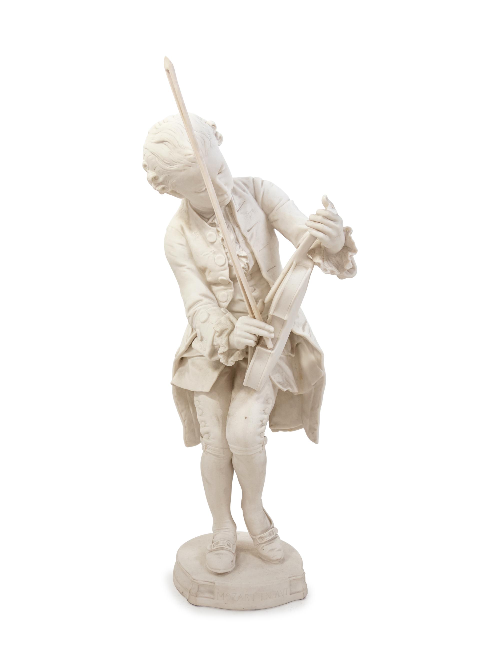 A Sèvres Style Bisque Porcelain Figure of a Young Mozart