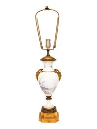 A Gilt Bronze Mounted Sèvres Style Porcelain Vase Mounted as a Lamp