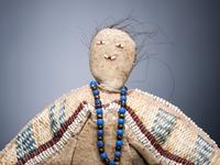 Hidatsa Doll, with Beaded and Quilled Dress