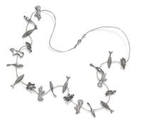 A Silver Fetish Necklace, Native American, 52.90 dwts.