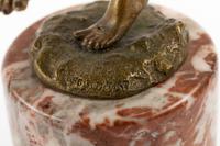 An Austrian Gilt Bronze Figure of a Dancer on a Marble Base