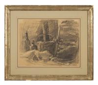 Still Life; with Figure Studies (A Double-Sided Work) , 1882