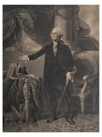A Pair of Engravings Depicting George and Martha Washington