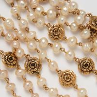 Chanel, Camellia & Gripoix Pearl Necklace and Bracelet Set