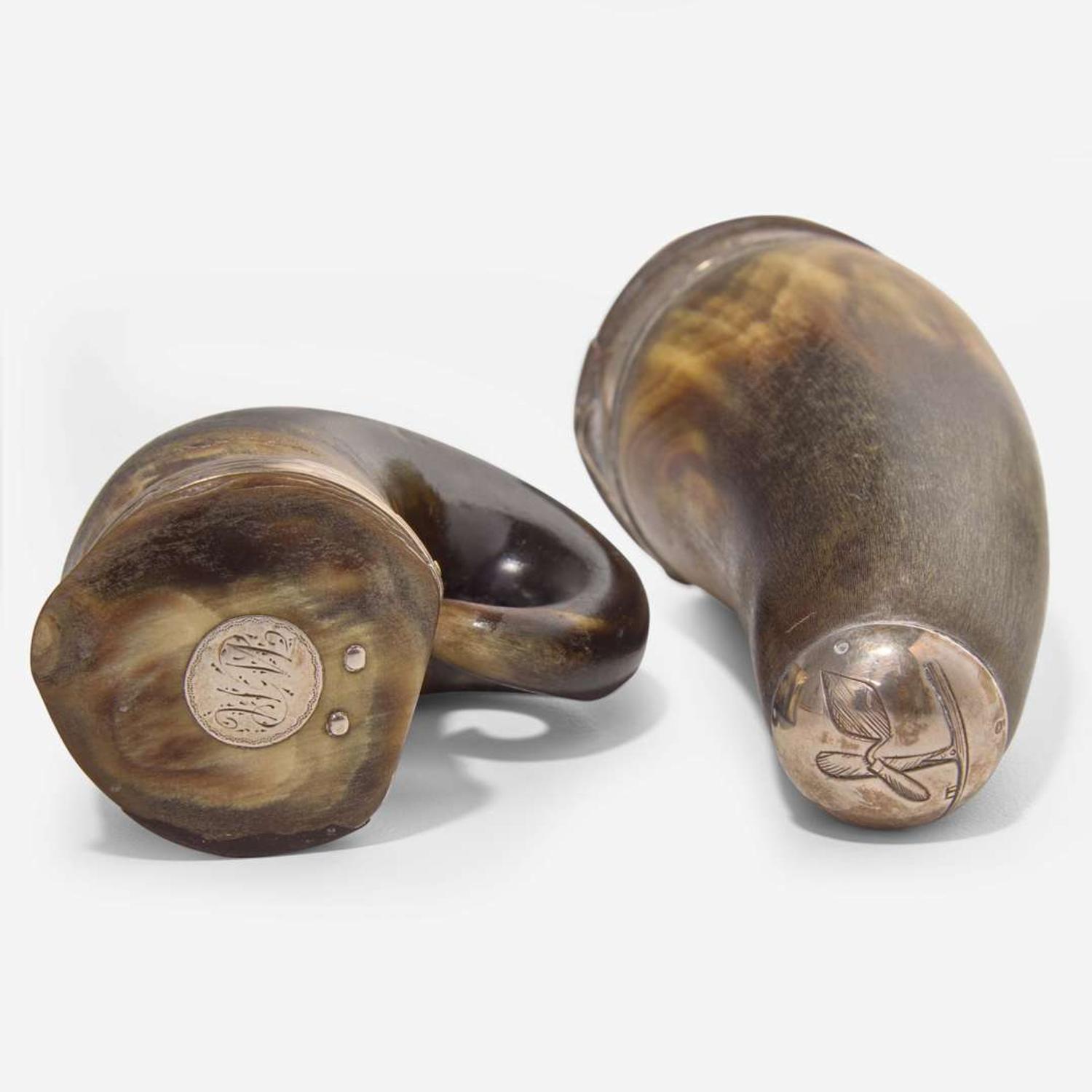 A collection of five smoking and table articles 18th / 19th century