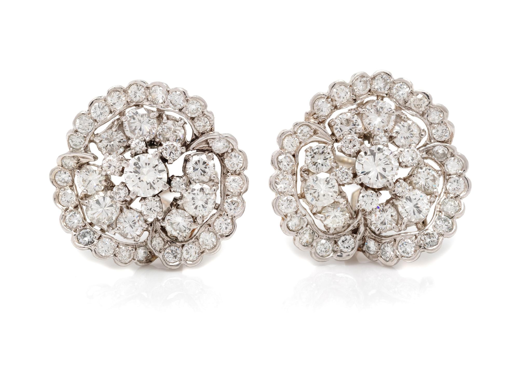 Diamond, Cultured Pearl and Onyx Convertible Earclips
