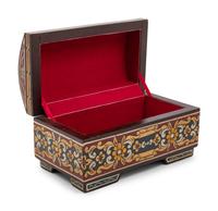 Two Syrian Carved and Polychrome-Decorated Wood Blanket Chest