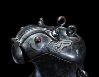 A Chinese Archaistic Bronze Animal-Form Wine Vessel