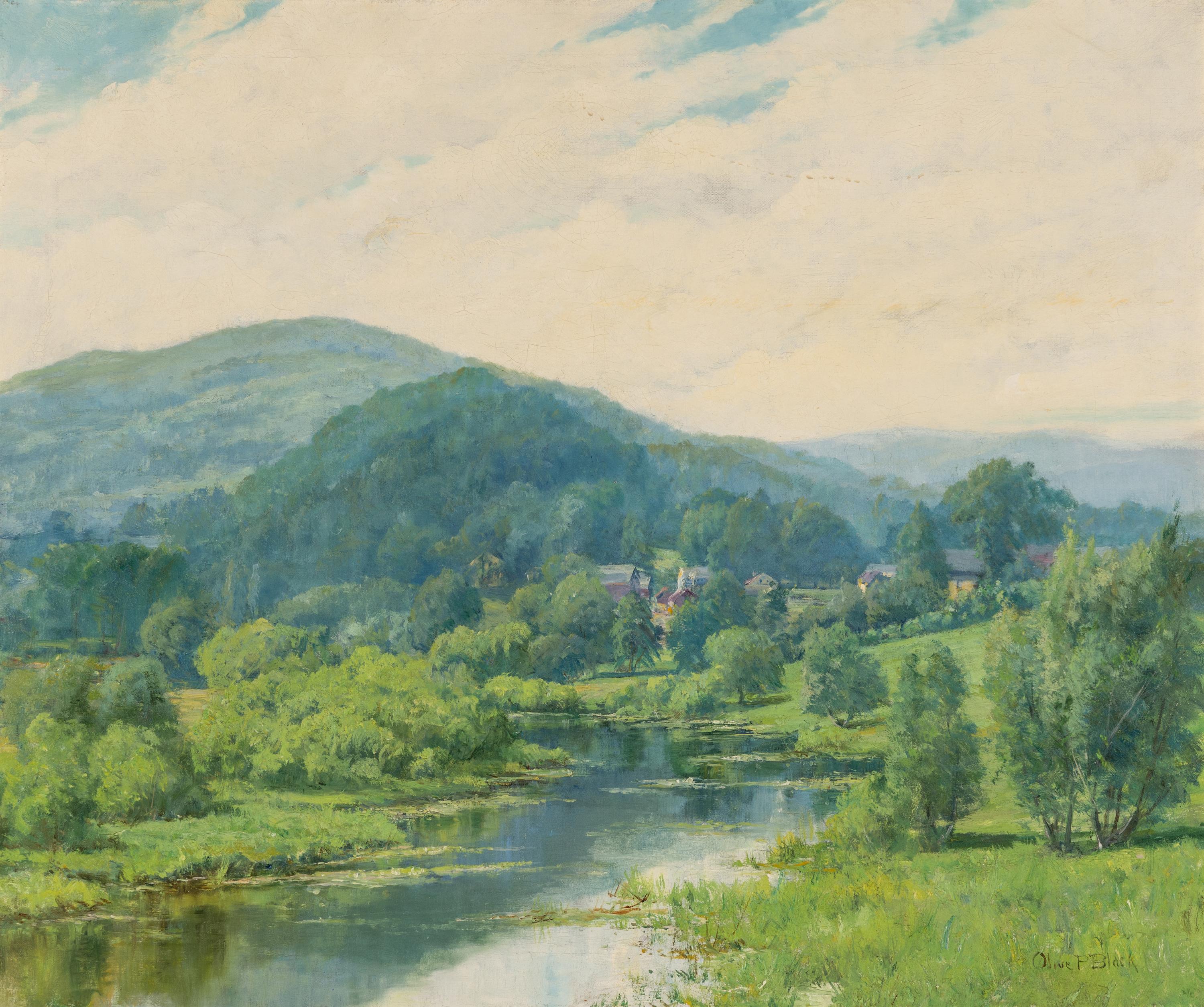 Olive Parker Black (American, 1868–1948) — A View of the Village