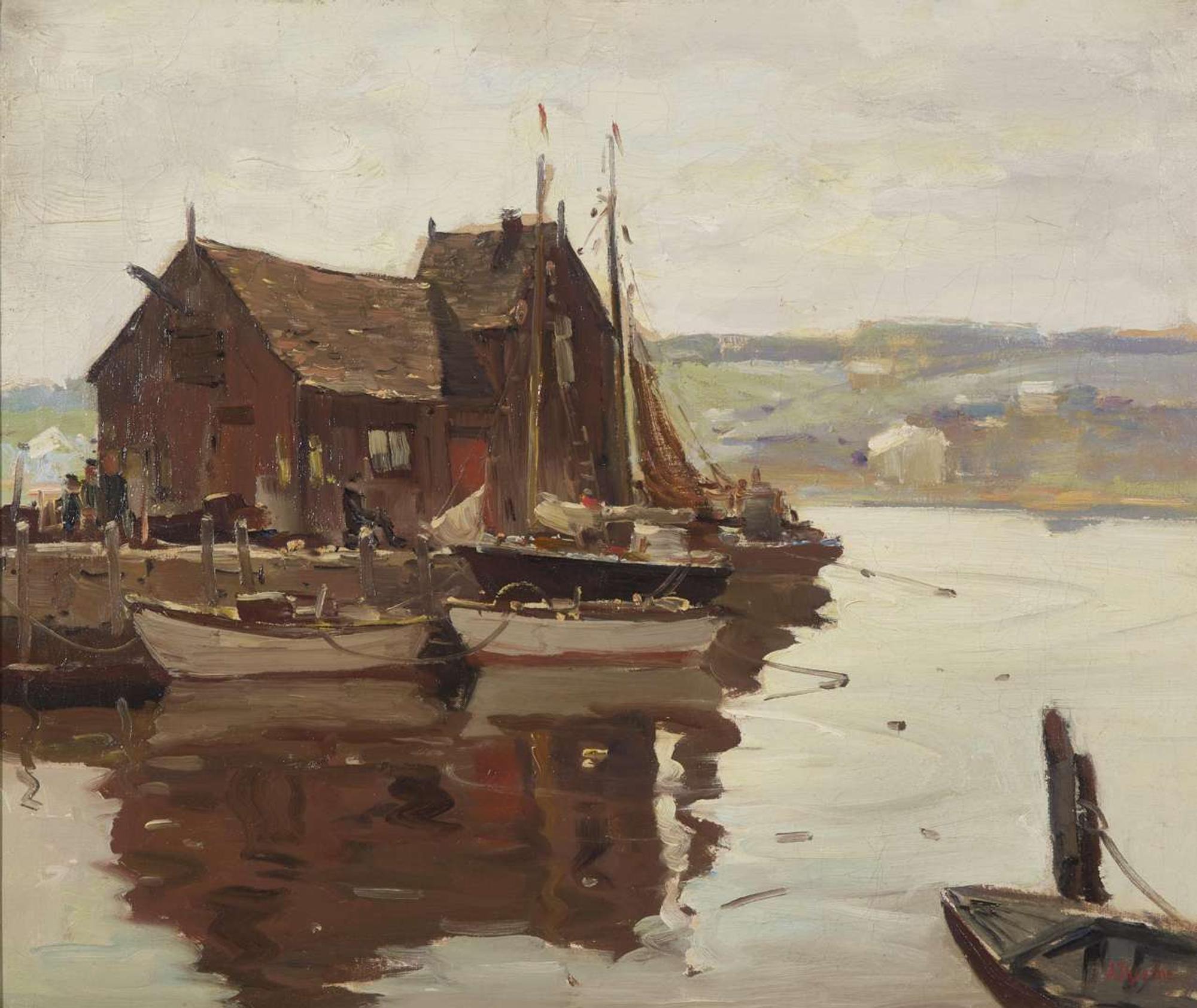 Anthony Thieme (American, 1888-1954) - Rockport Wharf